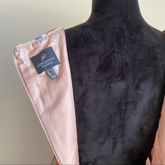 Adrianna Papell Floral V Neck Fit and Flare floral embroidered dress - Picture 4 of 15